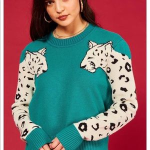 MINKPINK Snow Leopard Sweater -Sz L